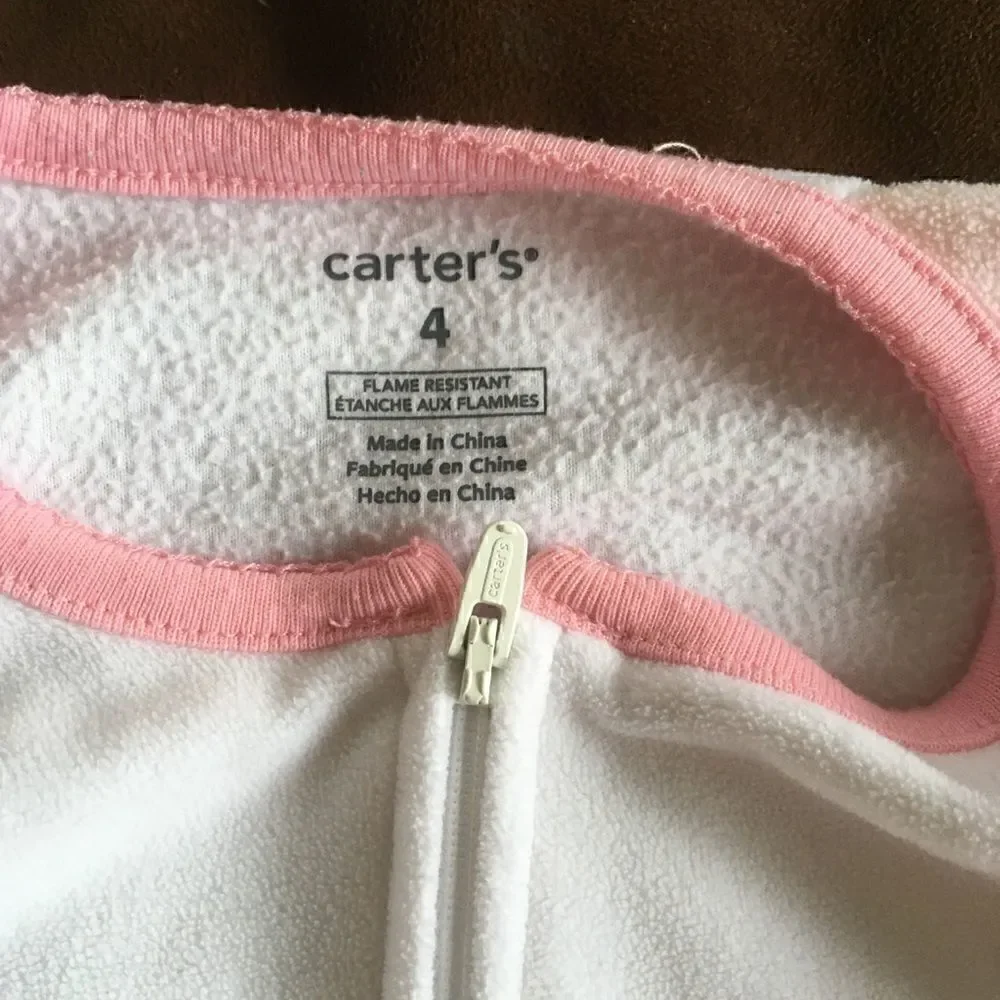 Carter’s Fleece Sheep Overall Pyjamas 4T EUC